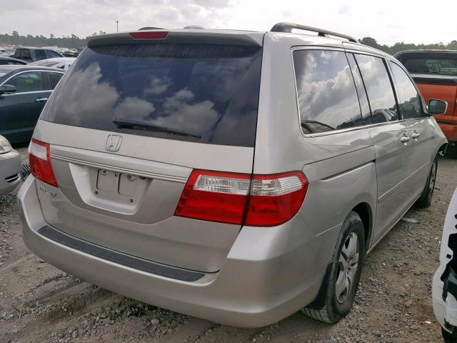 5FNRL38757B037445 - 2007 HONDA ODYSSEY EX ნაცრისფერი ფოტო 4