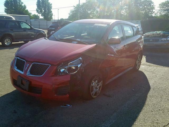 5Y2SP67059Z455822 - 2009 PONTIAC VIBE RED photo 2