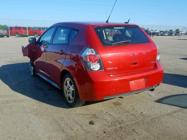 5Y2SP67059Z455822 - 2009 PONTIAC VIBE RED photo 3