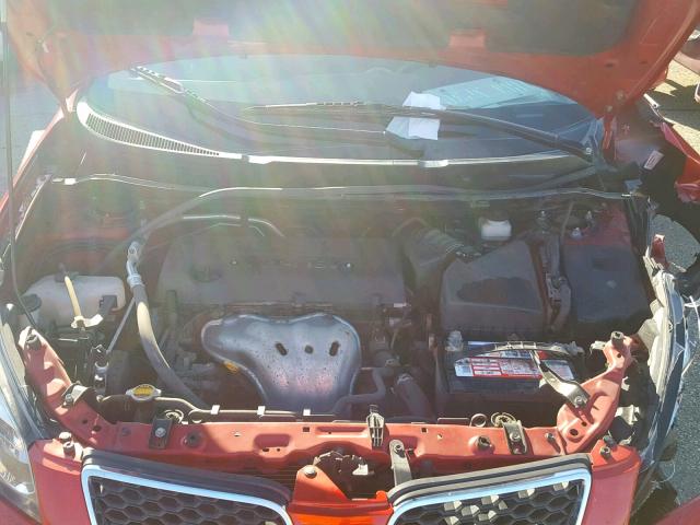 5Y2SP67059Z455822 - 2009 PONTIAC VIBE RED photo 7