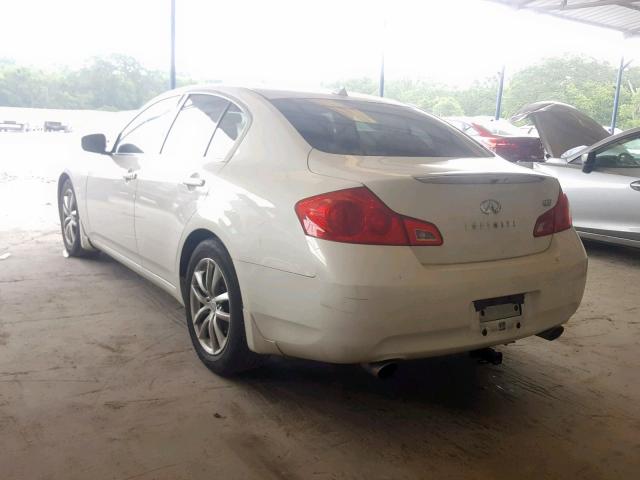 JNKCV61EX9M013371 - 2009 INFINITI G37 BASE WHITE photo 3