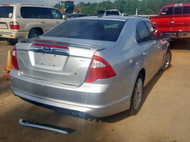 3FAHP0JA3BR136704 - 2011 FORD FUSION SEL SILVER photo 4