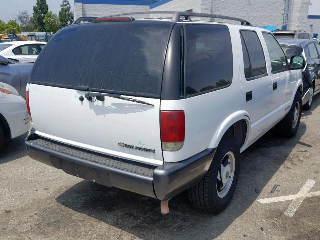 1GNDT13W7S2236397 - 1995 CHEVROLET BLAZER WHITE photo 4