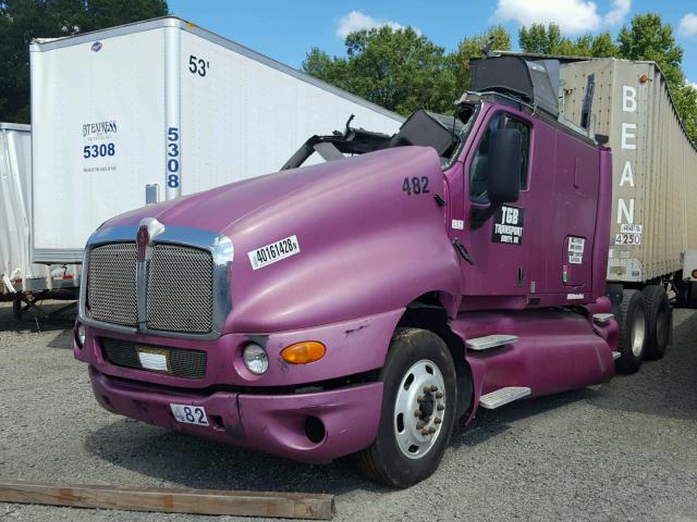 1XKTD49X77J176318 - 2007 KENWORTH CONSTRUCTI PURPLE photo 2