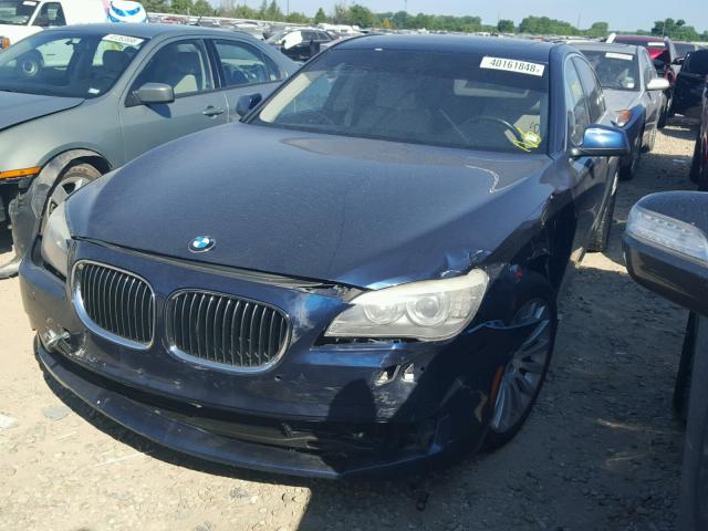 WBAKC6C5XAC393366 - 2010 BMW 750 I BLUE photo 2