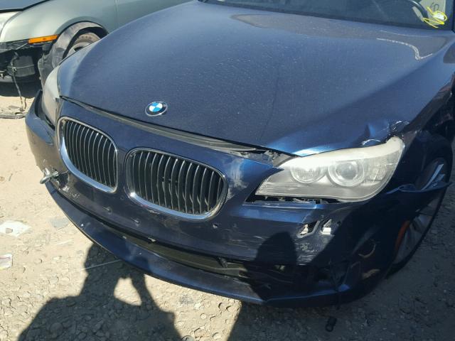 WBAKC6C5XAC393366 - 2010 BMW 750 I BLUE photo 9