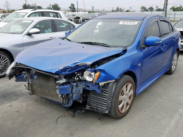 JA32U2FU9FU019665 - 2015 MITSUBISHI LANCER ES BLUE photo 2