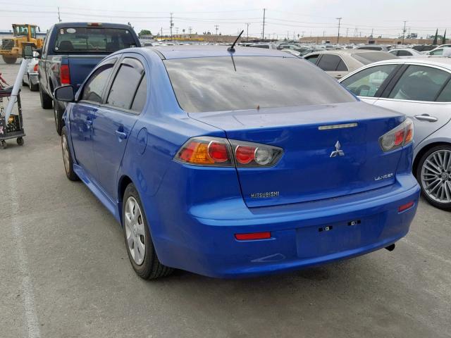 JA32U2FU9FU019665 - 2015 MITSUBISHI LANCER ES BLUE photo 3