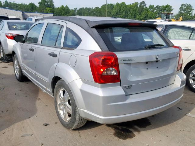 1B3HB48B27D324761 - 2007 DODGE CALIBER SX SILVER photo 3