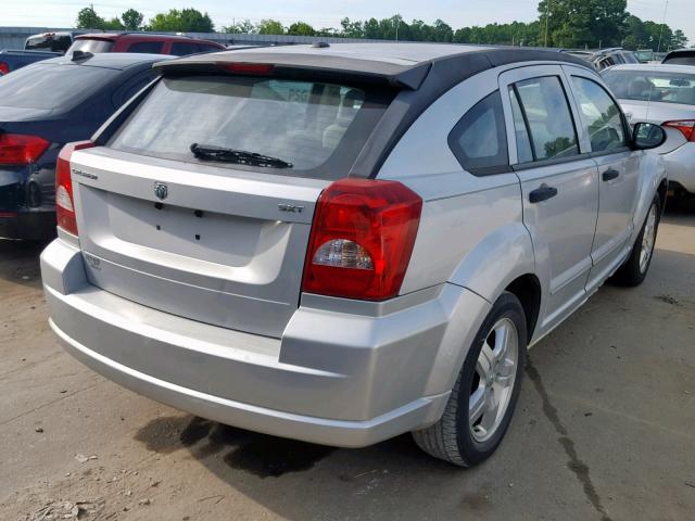 1B3HB48B27D324761 - 2007 DODGE CALIBER SX SILVER photo 4