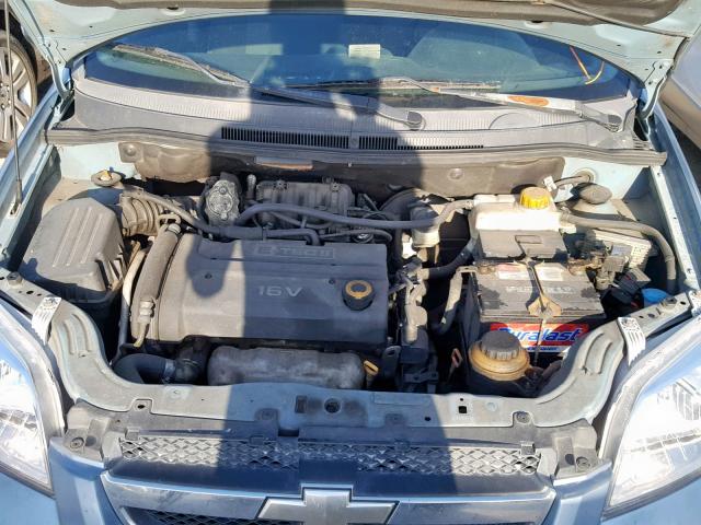KL1TD56637B152600 - 2007 CHEVROLET AVEO BASE ლურჯი ფოტო 7