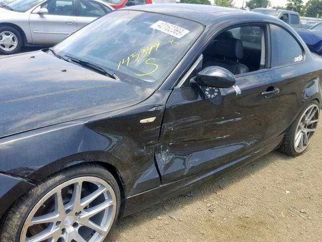 WBAUC73508VF23137 - 2008 BMW 135 I BLACK photo 9