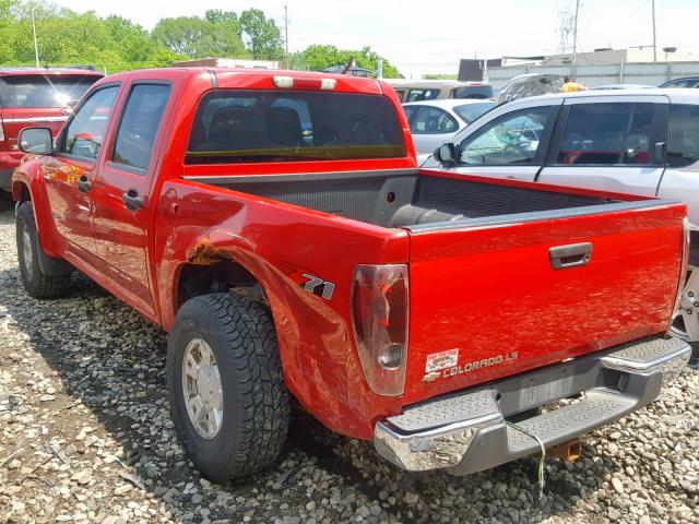 1GCDS136548200056 - 2004 CHEVROLET COLORADO RED photo 3