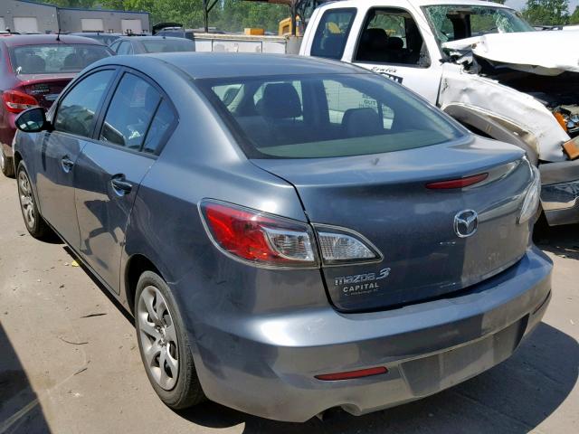 JM1BL1UF0C1536109 - 2012 MAZDA 3 I GRAY photo 3