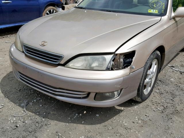 JT8BF28G6Y0244153 - 2000 LEXUS ES 300 BEIGE photo 9