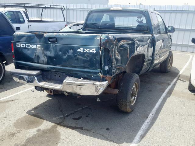 1B7KF23Z21J243821 - 2001 DODGE RAM 2500 GREEN photo 4