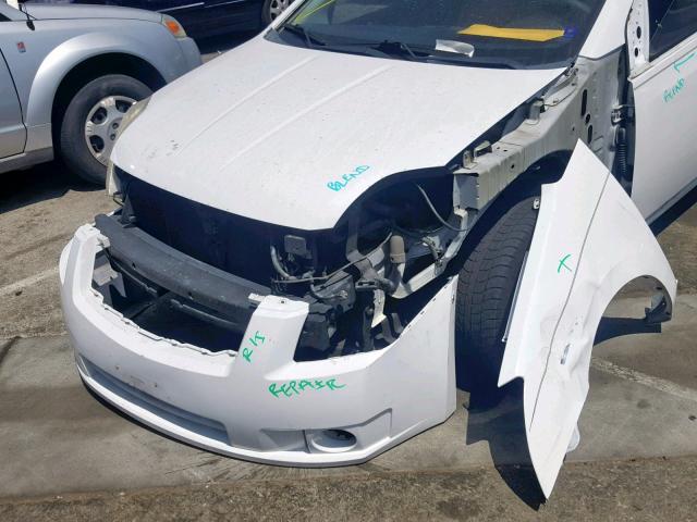 3N1AB61E18L653160 - 2008 NISSAN SENTRA 2.0 WHITE photo 9