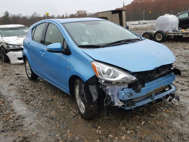 JTDKDTB31F1098867 - 2015 TOYOTA PRIUS C BLUE photo 1