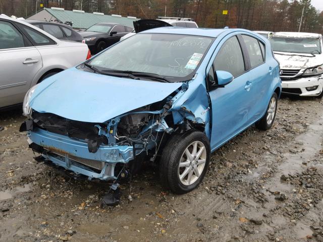 JTDKDTB31F1098867 - 2015 TOYOTA PRIUS C BLUE photo 2