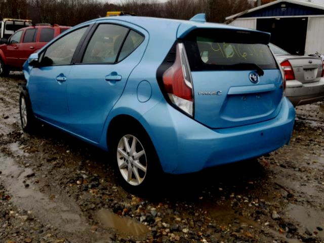 JTDKDTB31F1098867 - 2015 TOYOTA PRIUS C BLUE photo 3