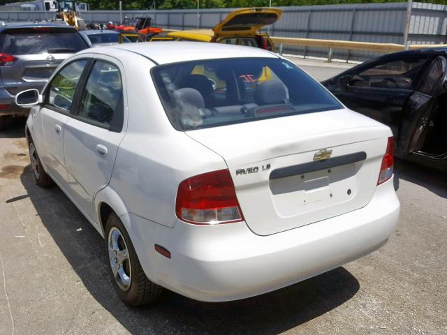 KL1TD56666B591434 - 2006 CHEVROLET AVEO BASE 白色 照片 3