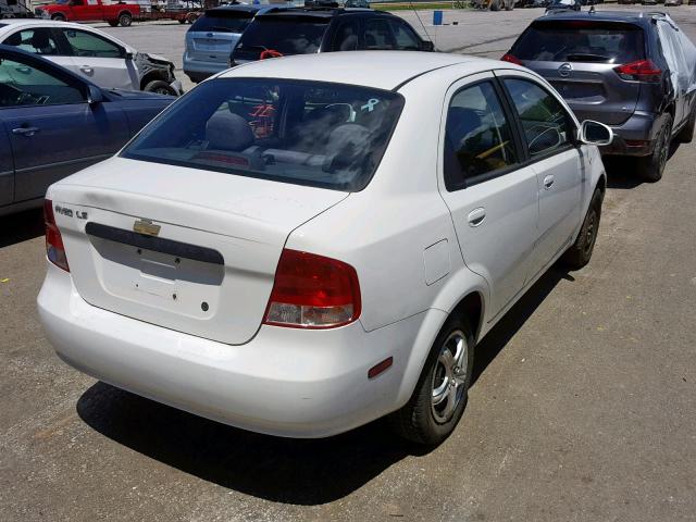 KL1TD56666B591434 - 2006 CHEVROLET AVEO BASE 白色 照片 4