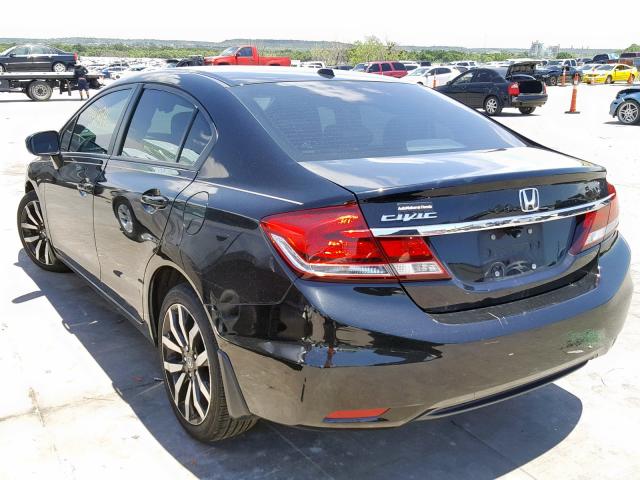 19XFB2F95EE075202 - 2014 HONDA CIVIC EXL BLACK photo 3