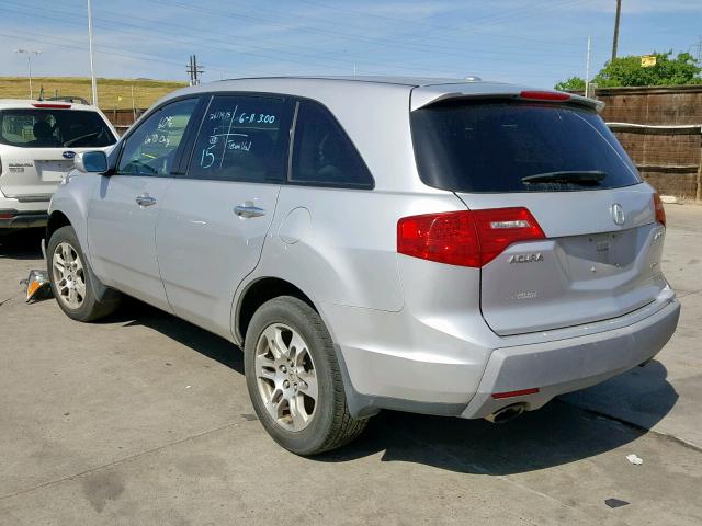 2HNYD28237H543710 - 2007 ACURA MDX SILVER photo 3