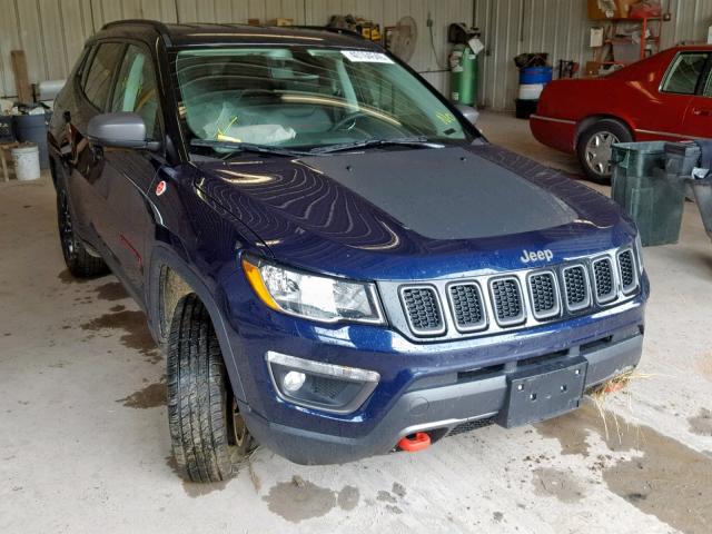 3C4NJDDB5KT721331 - 2019 JEEP COMPASS TR BLUE photo 1