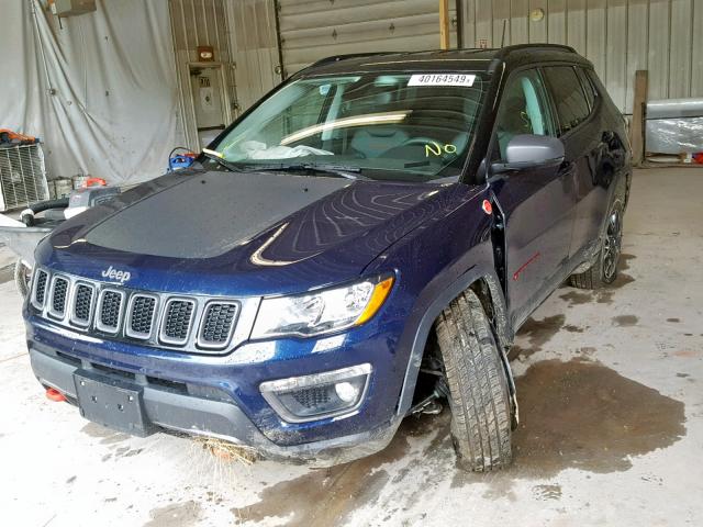 3C4NJDDB5KT721331 - 2019 JEEP COMPASS TR BLUE photo 2