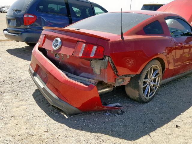 1ZVBP8CF2B5109632 - 2011 FORD MUSTANG GT RED photo 9