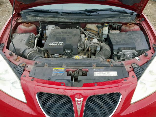 1G2ZH558464136035 - 2006 PONTIAC G6 GT RED photo 7