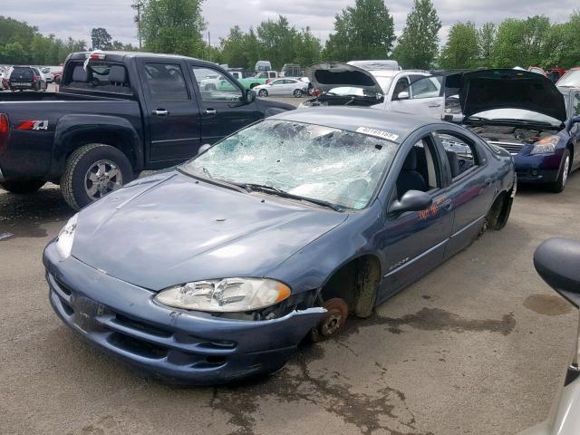 2B3HD46R91H677065 - 2001 DODGE INTREPID S BLUE photo 2