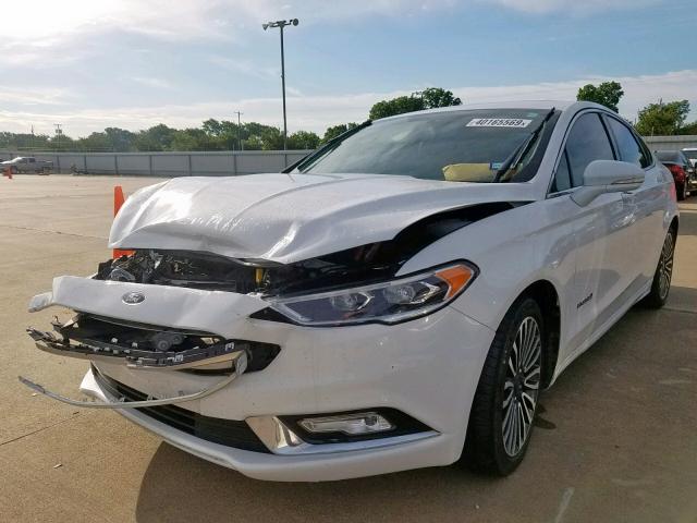 3FA6P0RU1JR131893 - 2018 FORD FUSION TIT WHITE photo 2