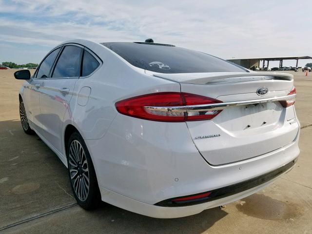 3FA6P0RU1JR131893 - 2018 FORD FUSION TIT WHITE photo 3