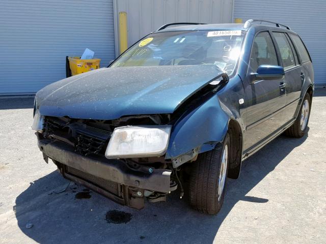 WVWSP61J92W419334 - 2002 VOLKSWAGEN JETTA GLS GREEN photo 2