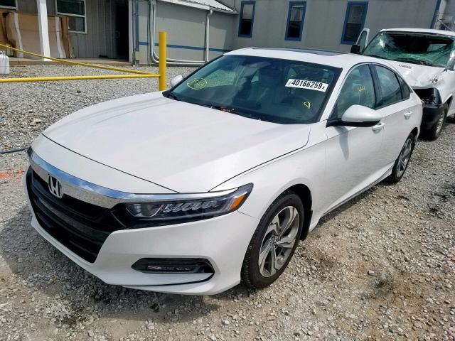 1HGCV2F57JA015461 - 2018 HONDA ACCORD EXL WHITE photo 2