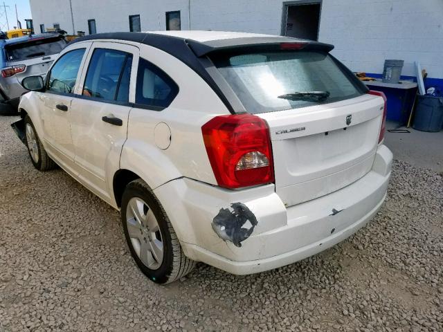 1B3HB48B07D411459 - 2007 DODGE CALIBER SX WHITE photo 3