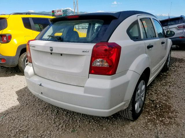 1B3HB48B07D411459 - 2007 DODGE CALIBER SX WHITE photo 4