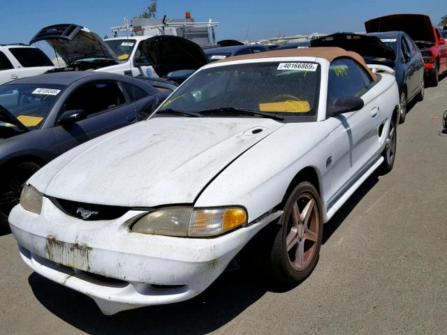1FALP45T2SF279296 - 1995 FORD MUSTANG GT WHITE photo 2