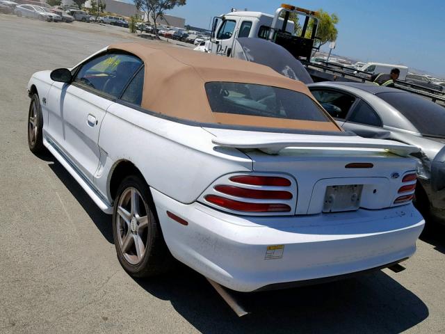 1FALP45T2SF279296 - 1995 FORD MUSTANG GT WHITE photo 3