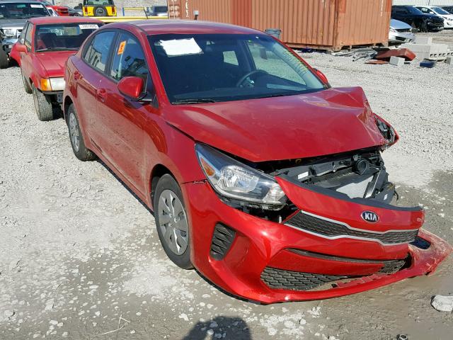 3KPA24AB0KE164672 - 2019 KIA RIO S RED photo 1