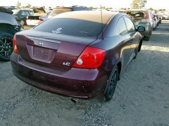 JTKDE167X70175906 - 2007 TOYOTA SCION TC წითელი ფოტო 4