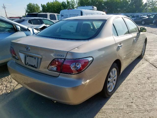 JTHBA30G745035100 - 2004 LEXUS ES 330 BEIGE photo 4