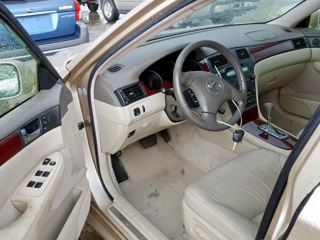 JTHBA30G745035100 - 2004 LEXUS ES 330 BEIGE photo 9