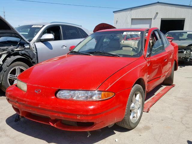 1G3NF52E4XC415261 - 1999 OLDSMOBILE ALERO GLS RED photo 2