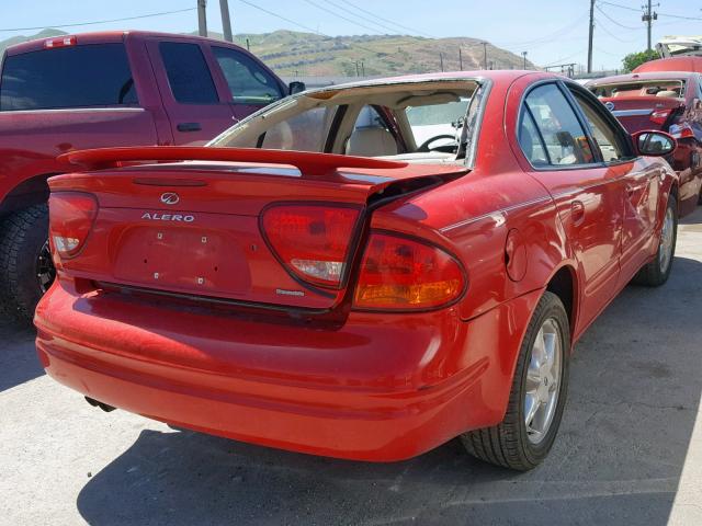 1G3NF52E4XC415261 - 1999 OLDSMOBILE ALERO GLS RED photo 4