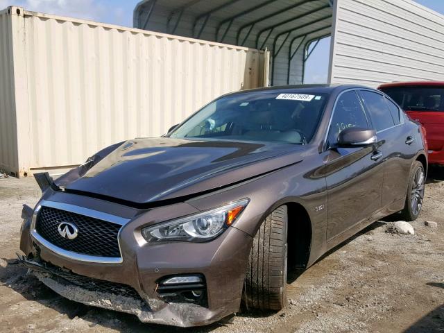 JN1FV7AP3GM420180 - 2016 INFINITI Q50 RED SP BROWN photo 2