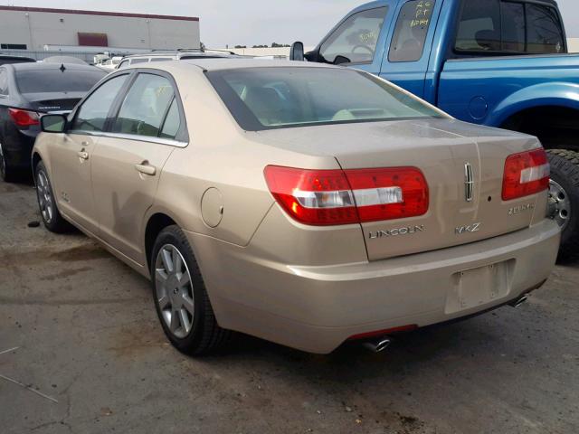 3LNHM26196R624970 - 2006 LINCOLN ZEPHYR BEIGE photo 3