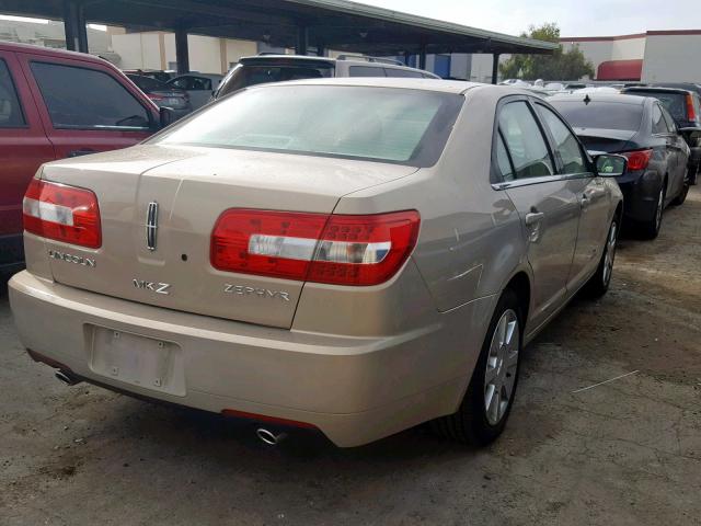 3LNHM26196R624970 - 2006 LINCOLN ZEPHYR BEIGE photo 4